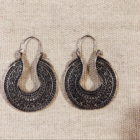 Silver Boho Earrings - Picture 2 of 3